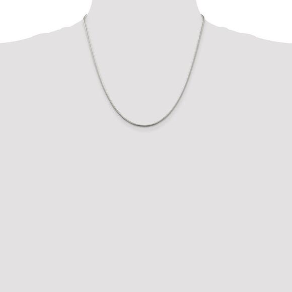 1.75mm Sterling Silver, Round Solid Snake Chain Necklace, 20 Inch - Picture 2 of 8
